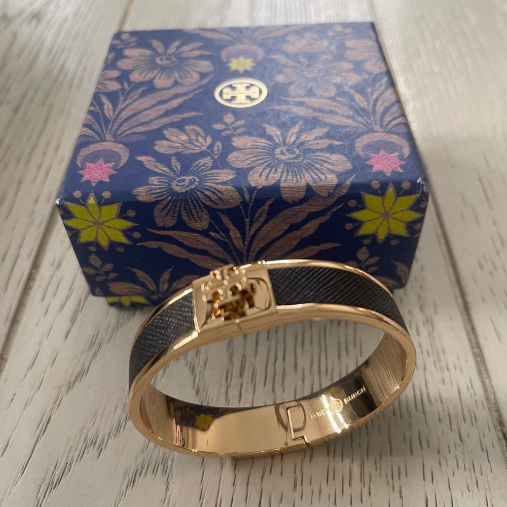 Tory Burch Black and Gold Bangle